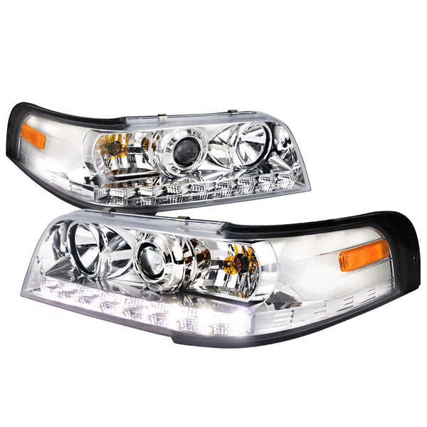 98-11 FORD CROWN VICTORIA HEADLIGHT PROJECTOR HEADLIGHT CHROME HOUSING