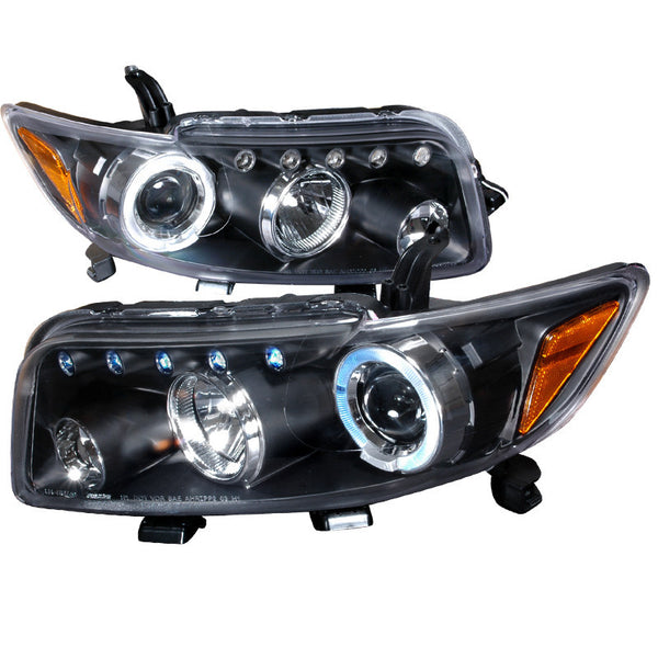 08-10 SCION XB HEADLIGHT HALO LED PROJECTOR BLACK