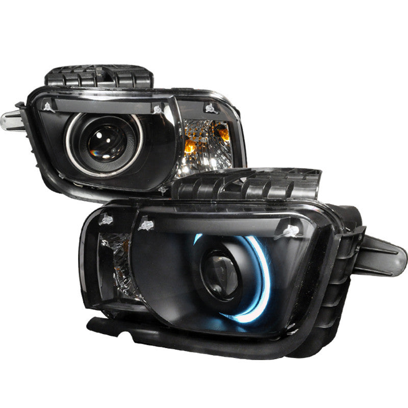 10-UP CHEVY CAMARO HEADLIGHT CCFL HALO PROJECTOR HEADLIGHTS BLACK