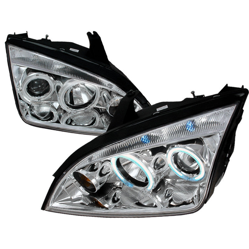 05-07 FORD FOCUS HEADLIGHT CCFL HALO PROJECTOR HEADLIGHTS CHROME