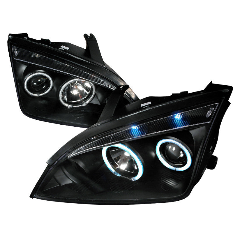 05-07 FORD FOCUS HEADLIGHT CCFL HALO PROJECTOR HEADLIGHTS BLACK