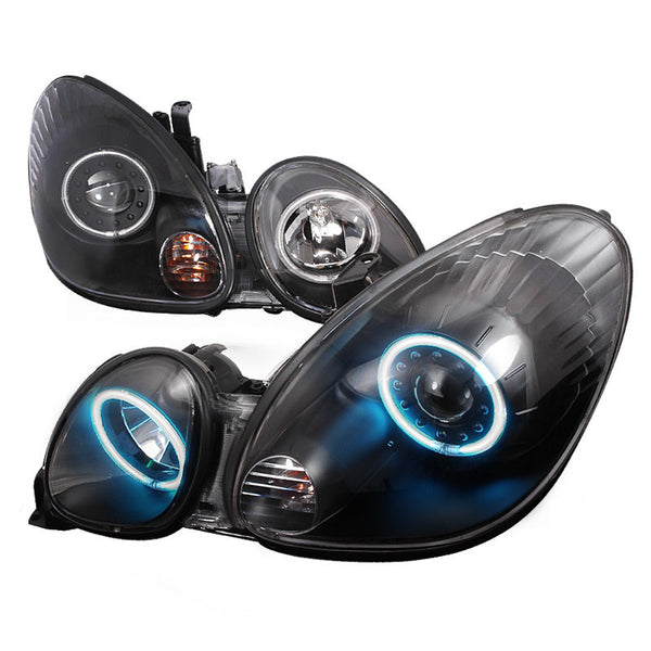 98-05 LEXUS GS300 HEADLIGHT CCFL HALO PROJECTOR HEADLIGHTS BLACK