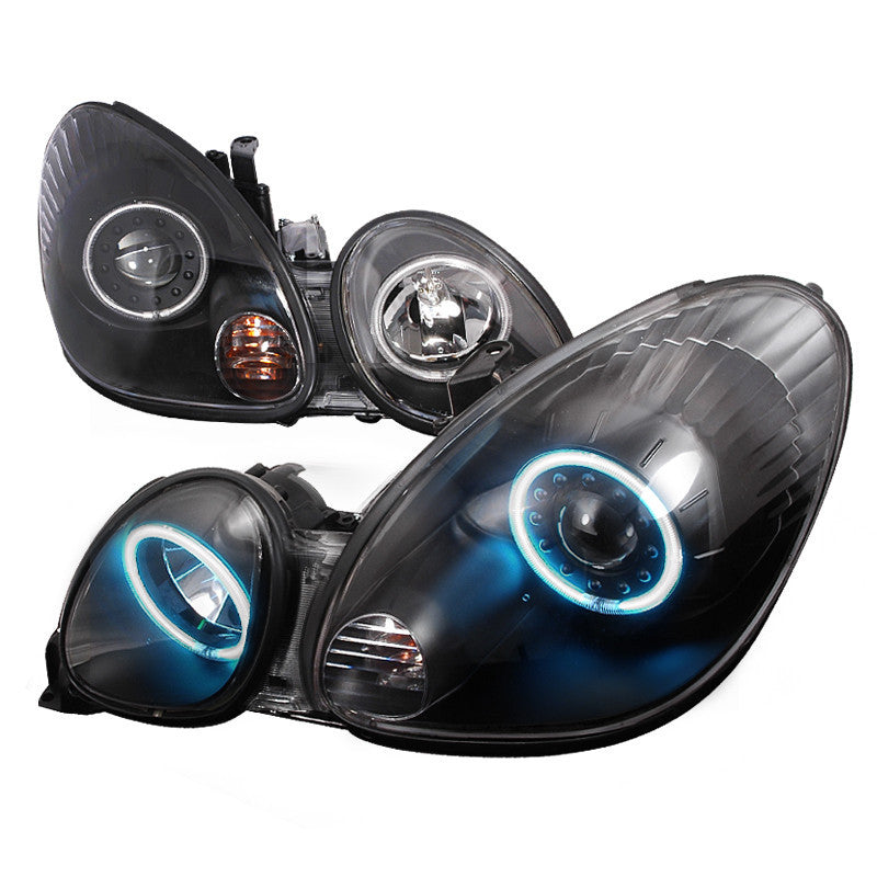 98-05 LEXUS GS300 HEADLIGHT CCFL HALO PROJECTOR HEADLIGHTS BLACK