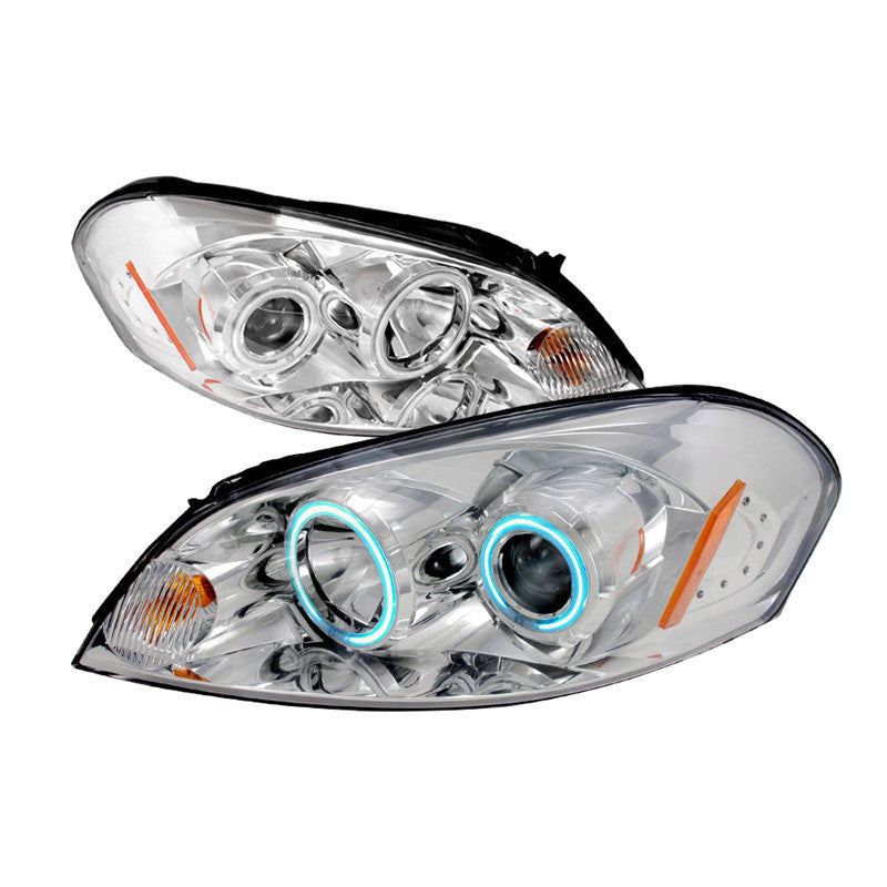 06-08 CHEVY IMPALA HEADLIGHT CCFL HALO PROJECTOR HEADLIGHTS CHROME