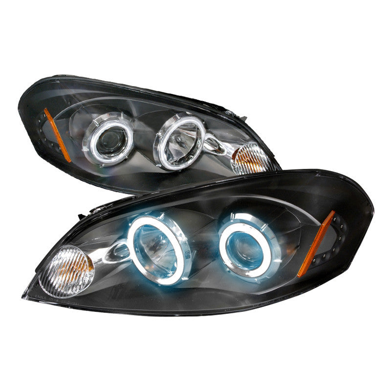 06-08 CHEVY IMPALA HEADLIGHT CCFL HALO PROJECTOR HEADLIGHTS BLACK