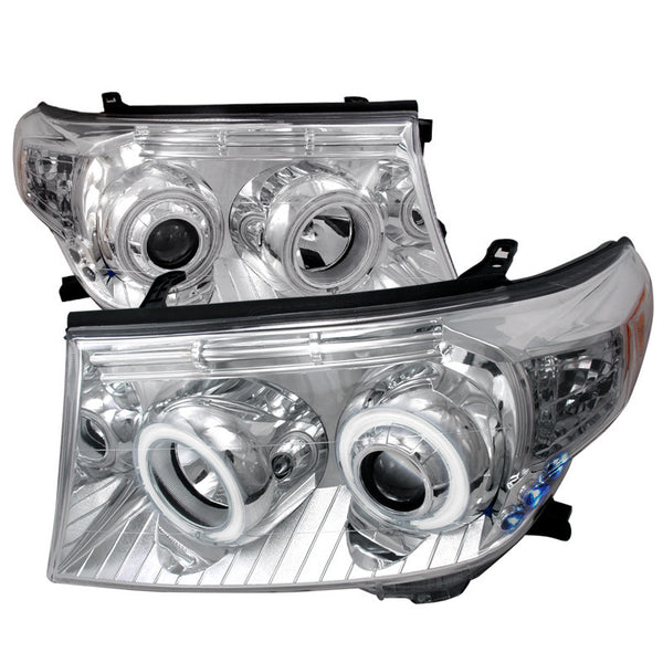 08-UP TOYOTA LAND CRUSIER HEADLIGHT CCFL HALO PROJECTOR HEADLIGHTS CHROME