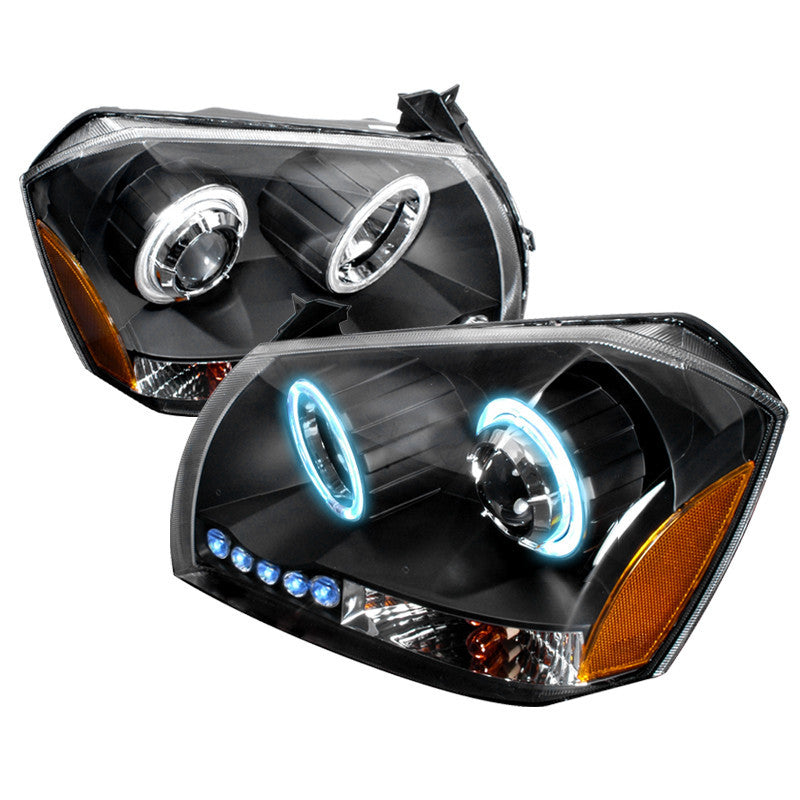 05-08 DODGE MAGNUM HEADLIGHT CCFL HALO PROJECTOR HEADLIGHTS BLACK