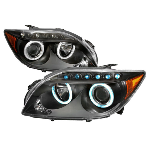 05-10 SCION TC HEADLIGHT CCFL HALO PROJECTOR HEADLIGHTS BLACK