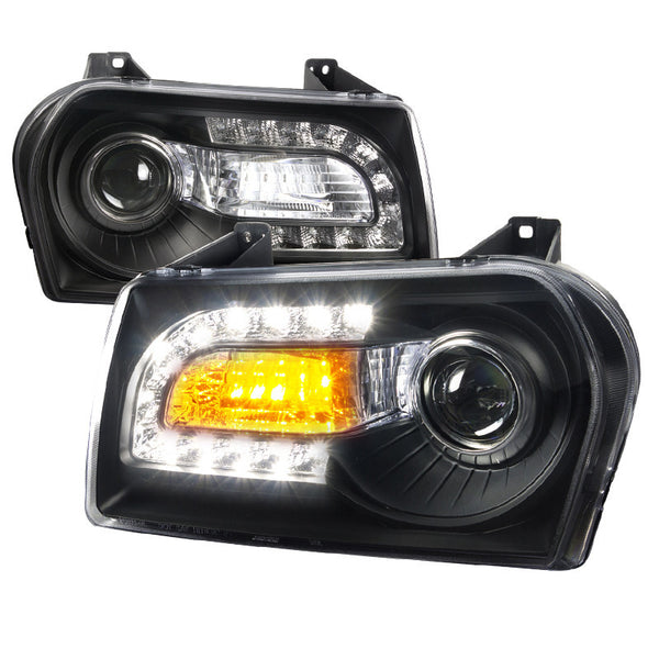 05-10 CHRYSLER 300 HEADLIGHT PROJECTOR HEADLIGHT BLACK HOUSING