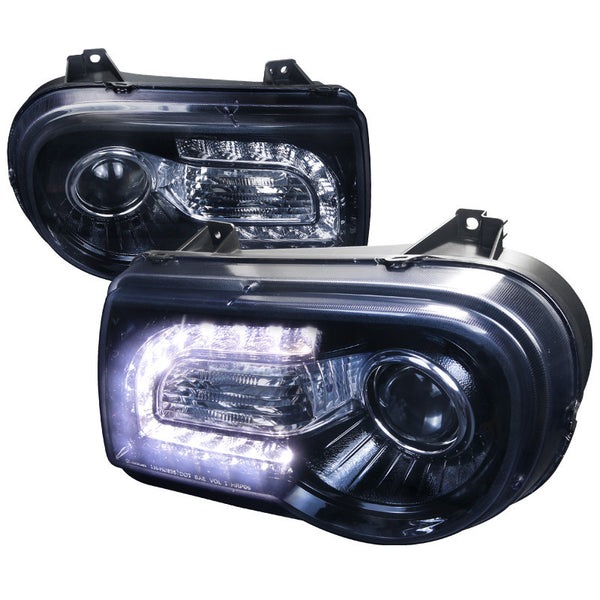 05-10 CHRYSLER 300C HEADLIGHT PROJECTOR HEADLIGHT - GLOSSY BLACK