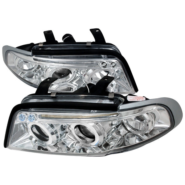 96-99 AUDI A4 HEADLIGHT HALO LED PROJECTOR CHROME