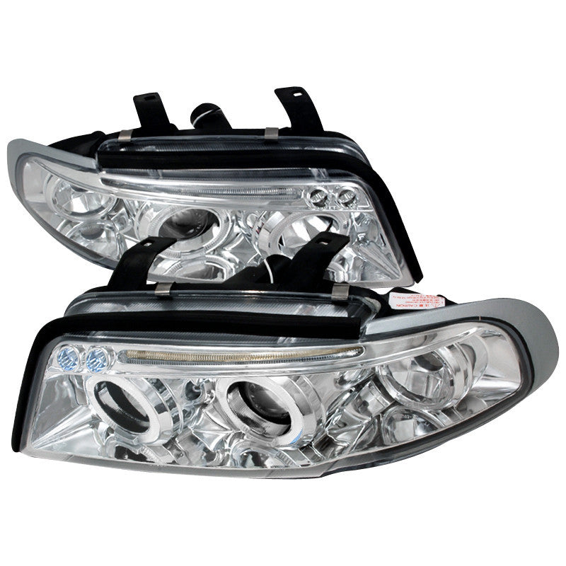 96-99 AUDI A4 HEADLIGHT HALO LED PROJECTOR CHROME