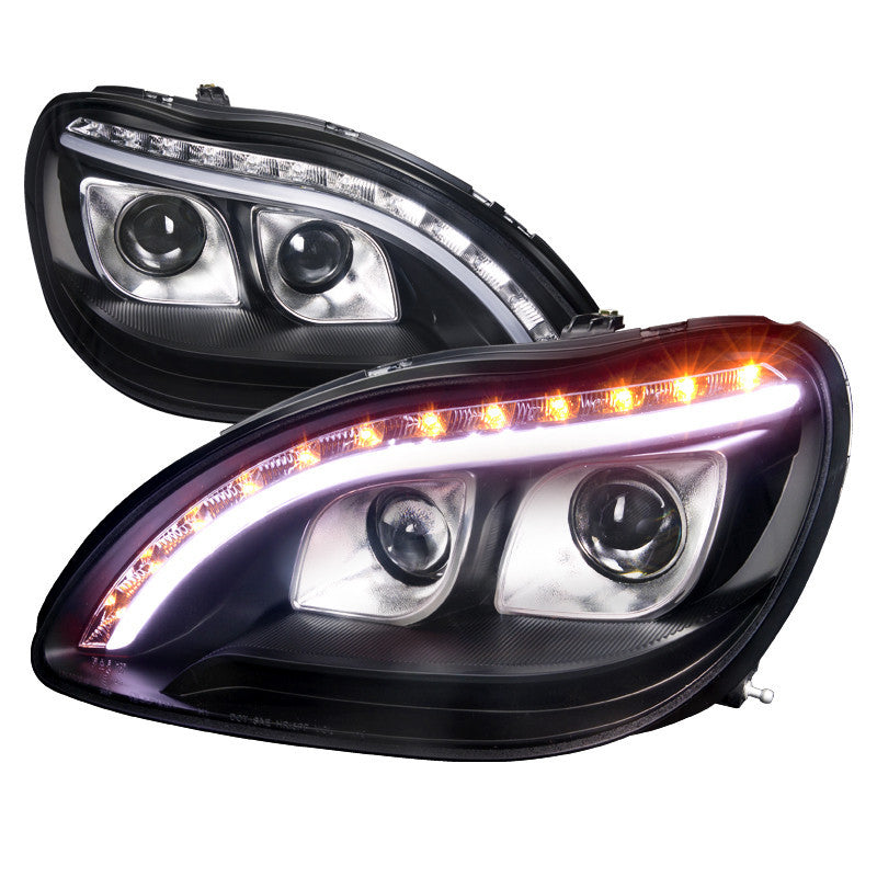 98-06 MERCEDES W220 HEADLIGHT PROJECTOR HEADLIGHT BLACK HOUSING