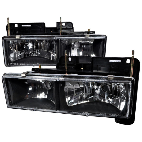 88-98 CHEVY C10 HEADLIGHT HALO PROJECTOR HEADLIGHTS WITH LED BLACK