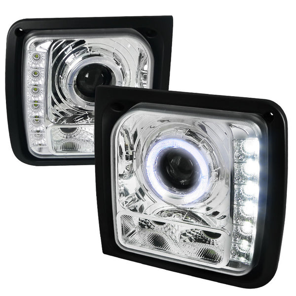 97-01 JEEP CHEROKEE HEADLIGHT PROJECTOR HEADLIGHT CHROME HOUSING