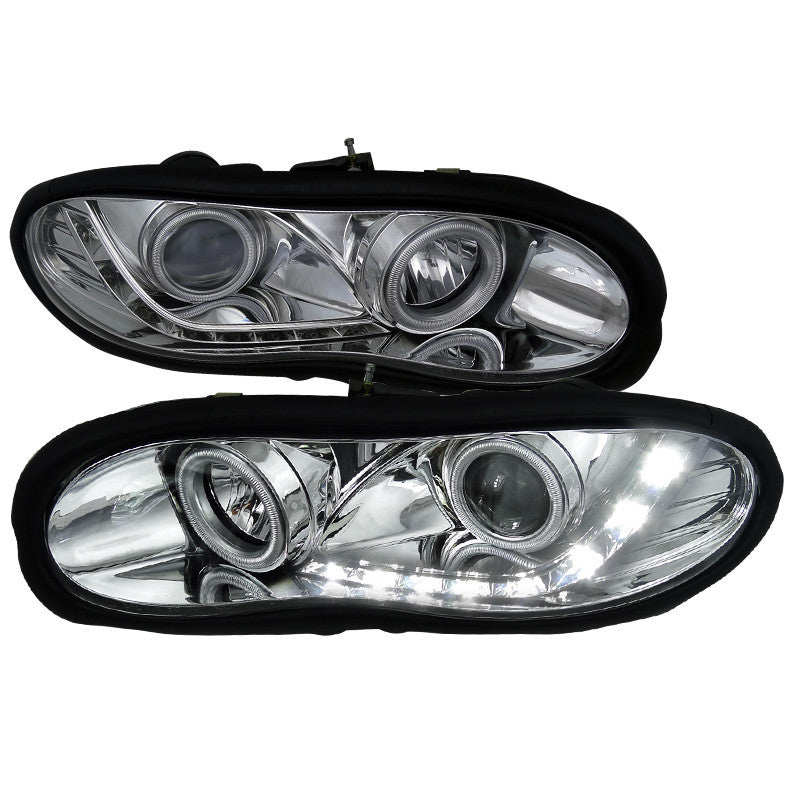 98-02 CHEVY CAMARO HEADLIGHT PROJECTOR HEADLIGHTS R8 STYLE CHROME HOUSING