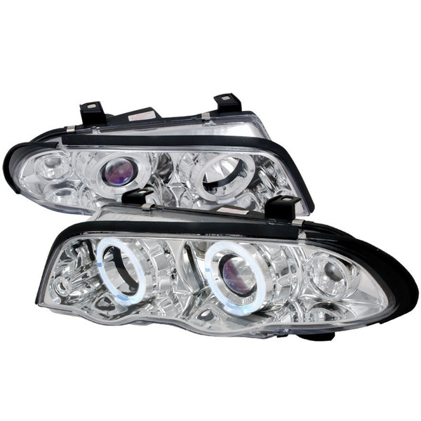 99-01 BMW E46 HEADLIGHT 3 SERIES HALO PROJECTOR CHROME HOUSING 4 DOOR SEDAN