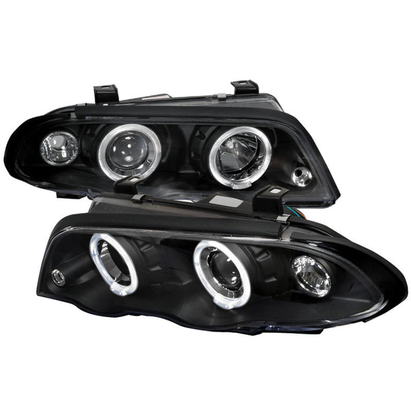 99-01 BMW E46 HEADLIGHT 3 SERIES HALO PROJECTOR BLACK HOUSING 4 DOOR SEDAN