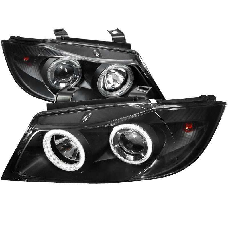 05-08 BMW E90 HEADLIGHT PROJECTOR HEADLIGHT BLACK HOUSING AITH DAYLIGHT RING KIT
