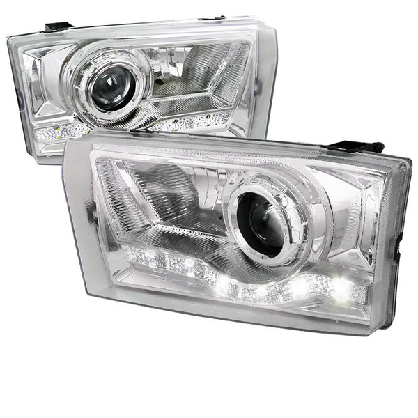 99-04 FORD F250 HEADLIGHT LED PROJECTOR HEADLIGHT CHROME HOUSING