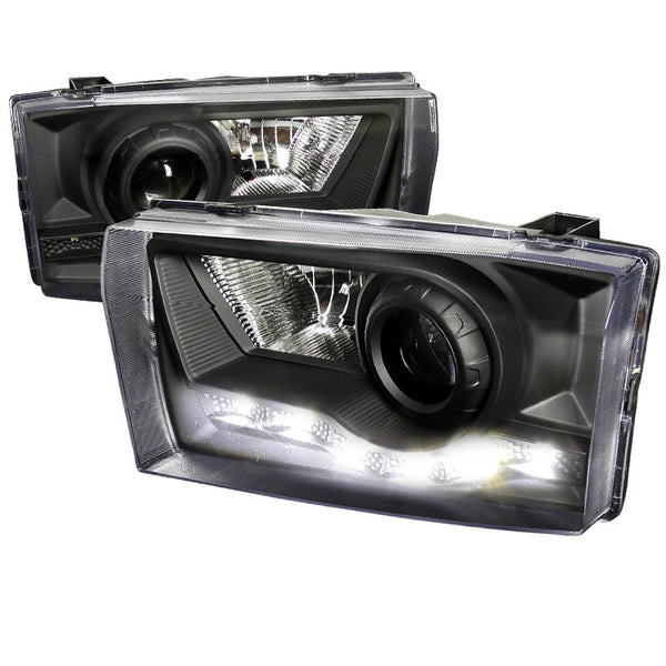 99-04 FORD F250 HEADLIGHT R8 STYLE LED PROJECTOR HEADLIGHT BLACK
