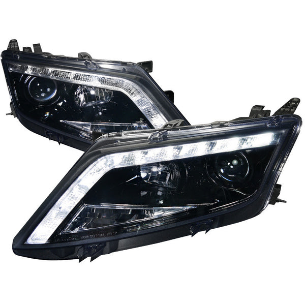 10-UP FORD FUSION HEADLIGHT PROJECTOR HEADLIGHTS GLOSS BLACK HOUSING WITH SMOKED LENS