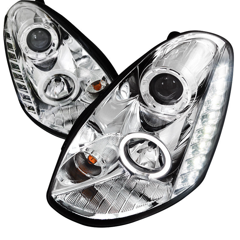 05-06 INFINITI G35 HEADLIGHT PROJECTOR HEADLIGHT CHROME HOUSING SEDAN MODEL