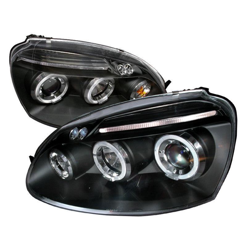 06-08 VOLKSWAGEN JETTA HEADLIGHT HALO LED PROJECTOR BLACK
