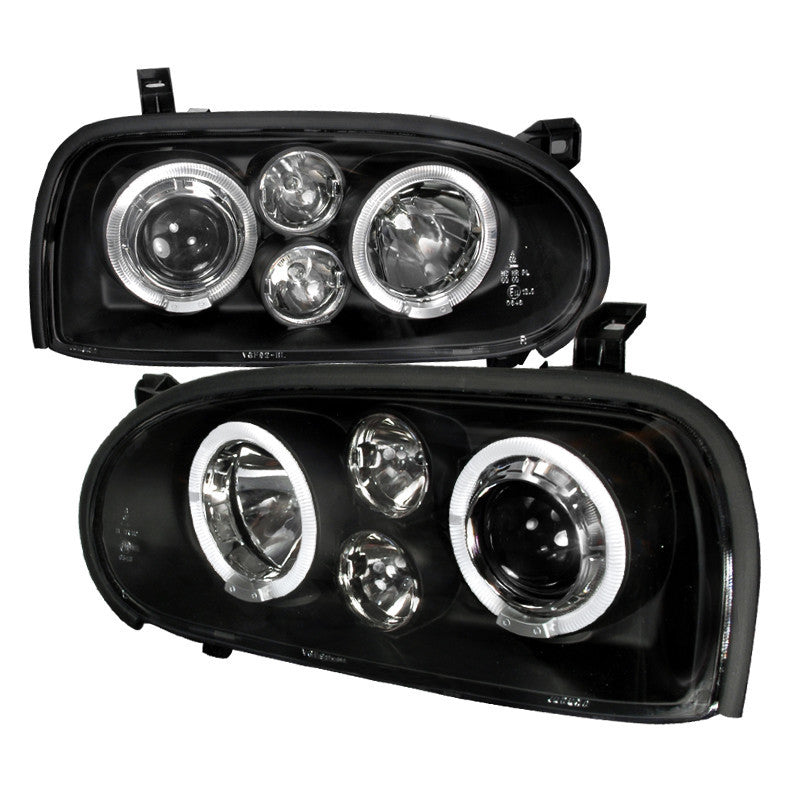 93-98 VOLKSWAGEN GOLF HEADLIGHT HALO PROJECTOR HEADLIGHT BLACK HOUSING