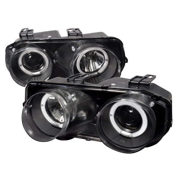 94-97 ACURA INTEGRA HEADLIGHT 2/4 DOORS DUAL HALO PROJECTOR HEADLIGHTS BLACK
