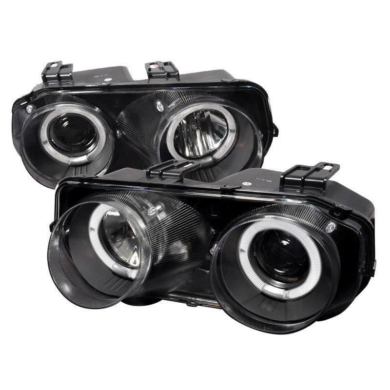 94-97 ACURA INTEGRA HEADLIGHT 2/4 DOORS DUAL HALO PROJECTOR HEADLIGHTS BLACK