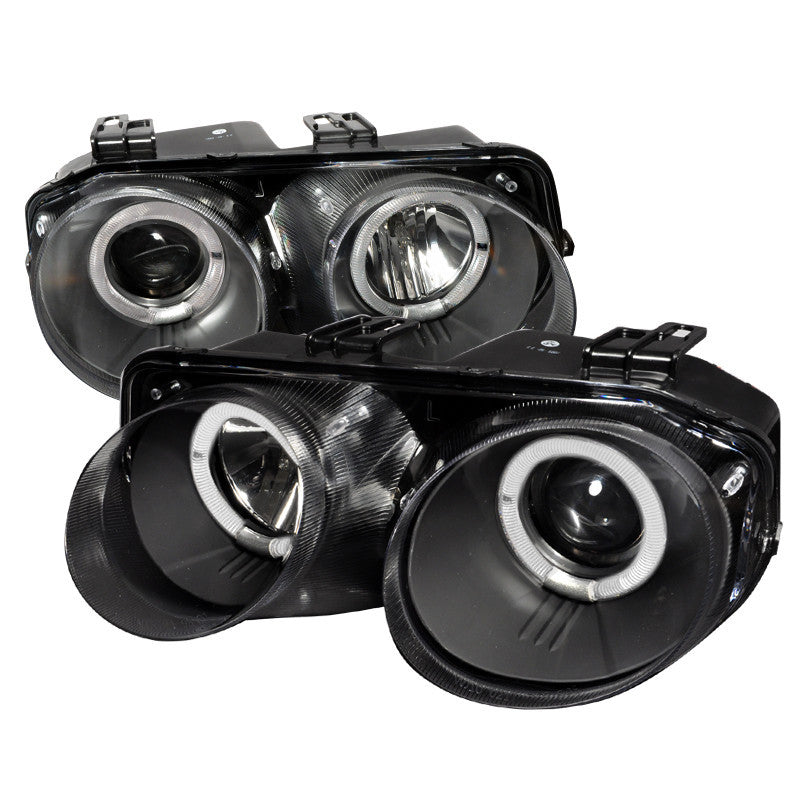 98-01 ACURA INTEGRA HEADLIGHT 2/4 DOORS DUAL HALO PROJECTOR HEADLIGHTS BLACK