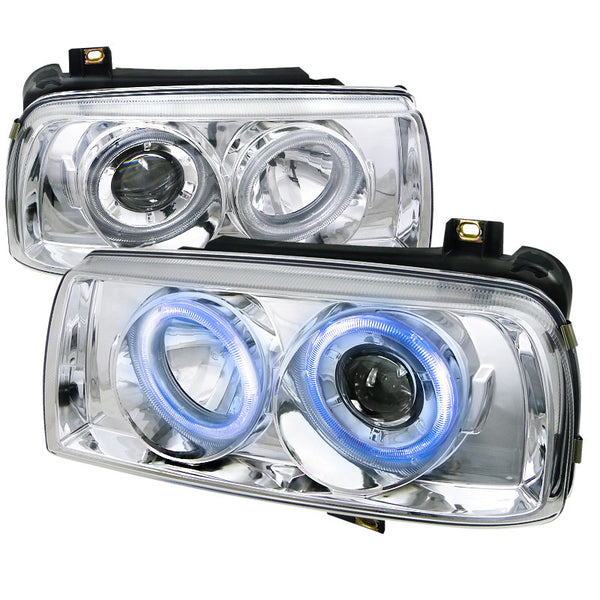 93-98 VOLKSWAGEN JETTA HEADLIGHT PROJECTOR HEADLIGHTS CHROME