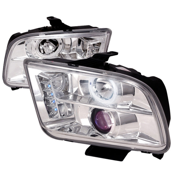 05-09 FORD MUSTANG HEADLIGHT HALO LED PROJECTOR CHROME