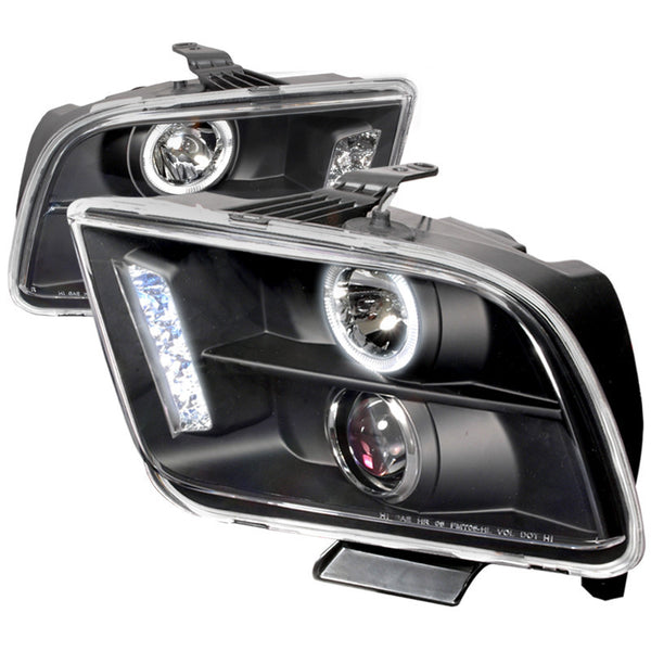 05-09 FORD MUSTANG HEADLIGHT HALO LED PROJECTOR BLACK