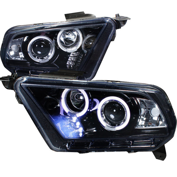 10-UP FORD MUSTANG HEADLIGHT PROJECTOR HEADLIGHT GLOSS BLACK HOUSING SMOKE LENS HALOGEN MODEL ONLY