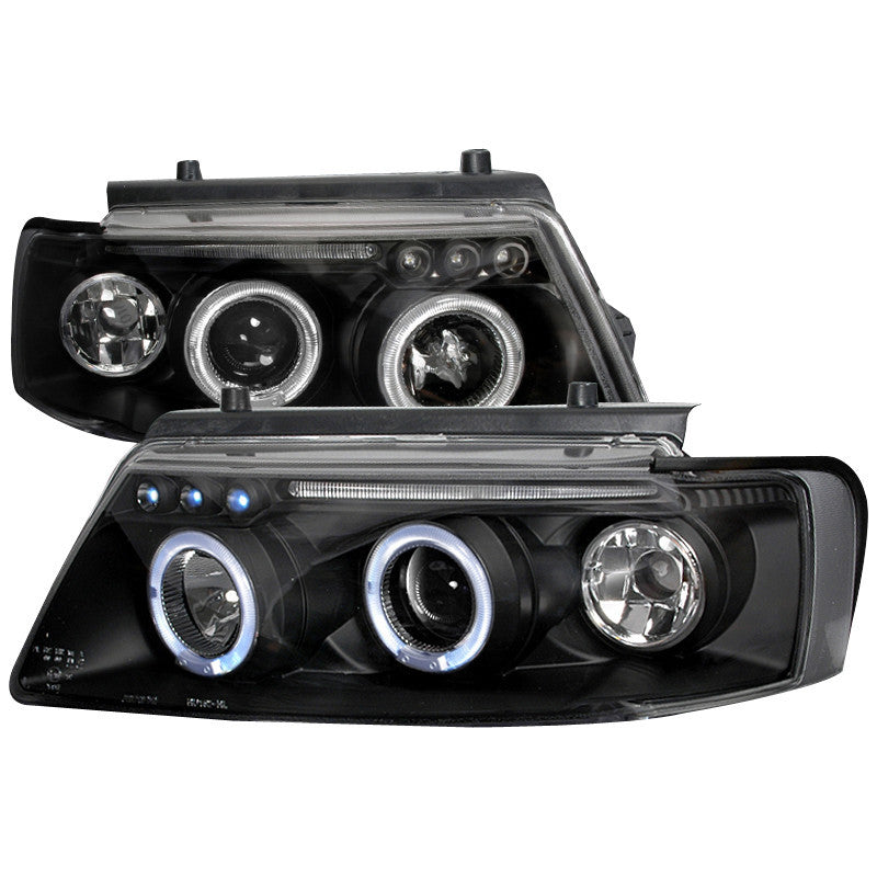 97-00 VOLKSWAGEN PASSAT HEADLIGHT HALO LED PROJECTOR BLACK