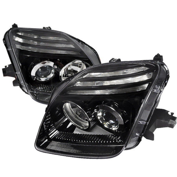 97-01 HONDA PRELUDE HEADLIGHT PROJECTOR HEADLGHTS BLACK