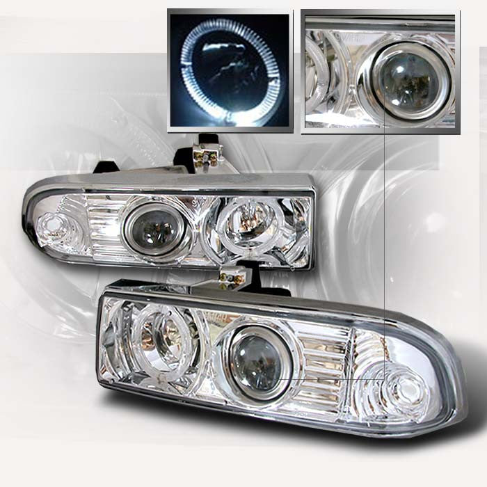 98-04 CHEVY S10 HEADLIGHT HALO PROJECTOR HEADLIGHTS CHROME
