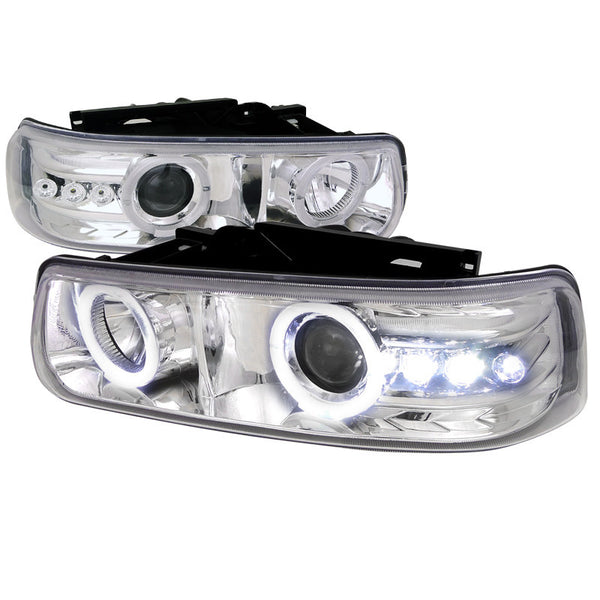 99-02 CHEVY SILVERADO HEADLIGHT PROJECTOR HEADLIGHT CHROME HOUSING