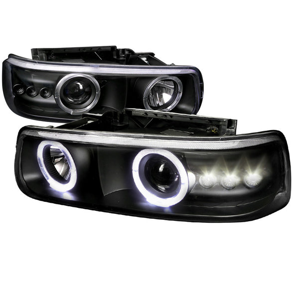 99-02 CHEVY SILVERADO HEADLIGHT PROJECTOR HEADLIGHT BLACK HOUSING