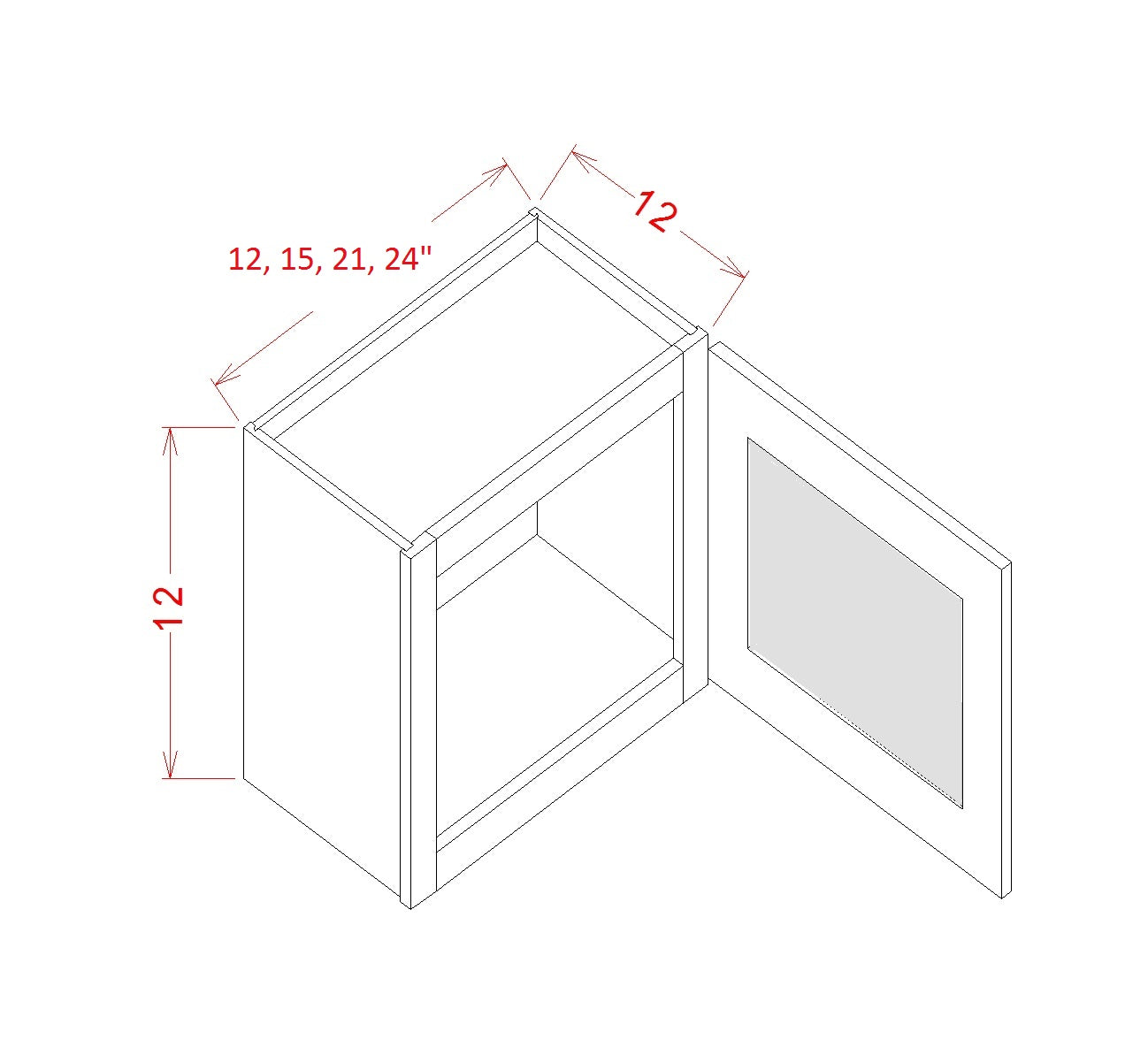 Single Door Stacker Wall Cabinets